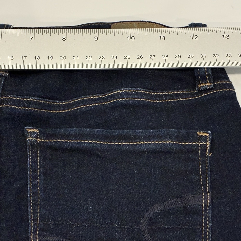 American Eagle Super Stretch Womens Size 2 Mid Rise Jegging Dark Wash Denim Jean - Picture 9 of 12